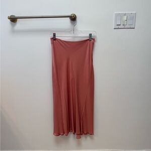 Pink Midi Slip Skirt